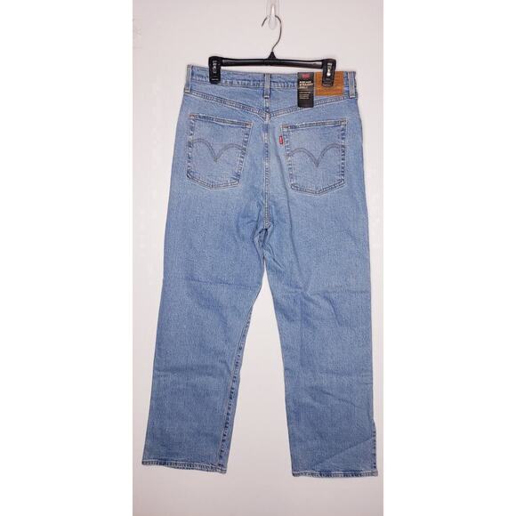 Levi's Premium Ribcage Straight Split Ankle Denim Jeans 32 x 29 Medium Wash NEW - Picture 11 of 11